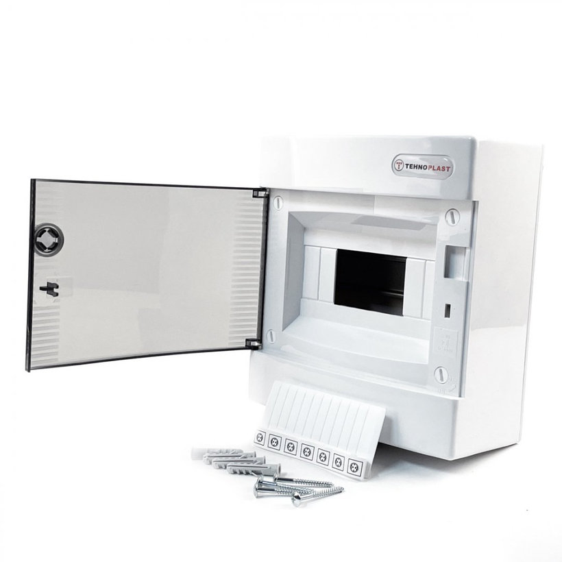 Kapcsolótábla süllyesztett fehér U8 - C/P 211x232x99mm