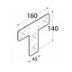 T-csatlakozó lemez KT 160 160x140x45mm