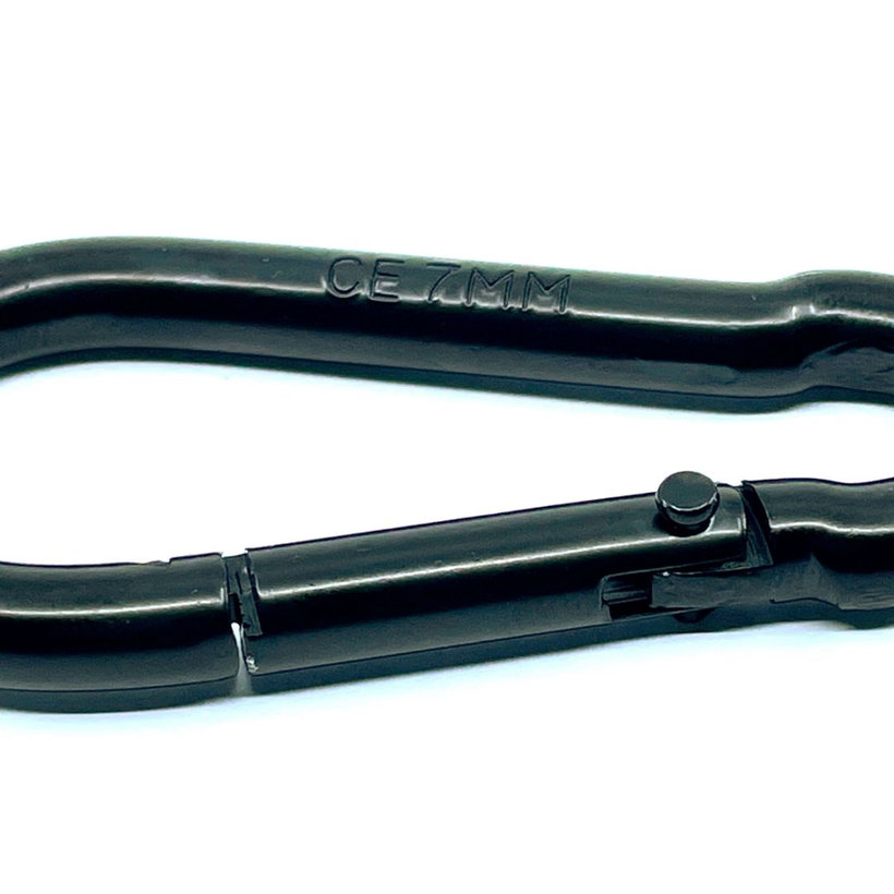 Tűzoltó karabiner DIN 5299C fekete 4mm