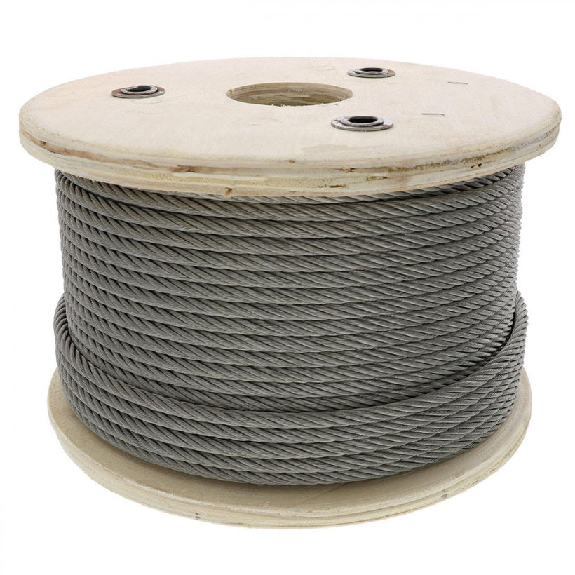 Acél kötél DIN 3055 6x7 műanyag bevonattal - nagy tekercs 2/3mm