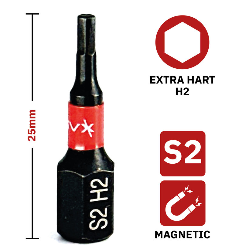 Bit mágneses H2x25 mm