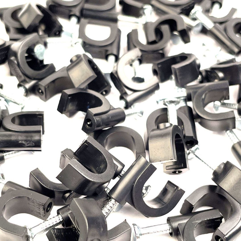 Kábelbilincs ovális fekete 7mm