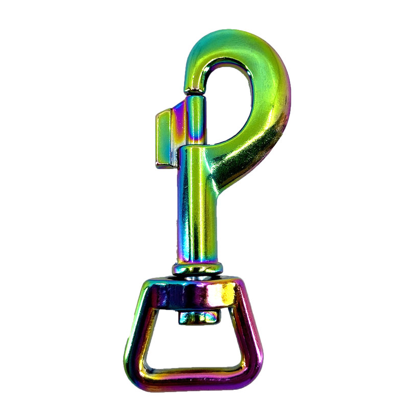 Forgó karabiner szivárványos 81x20mm