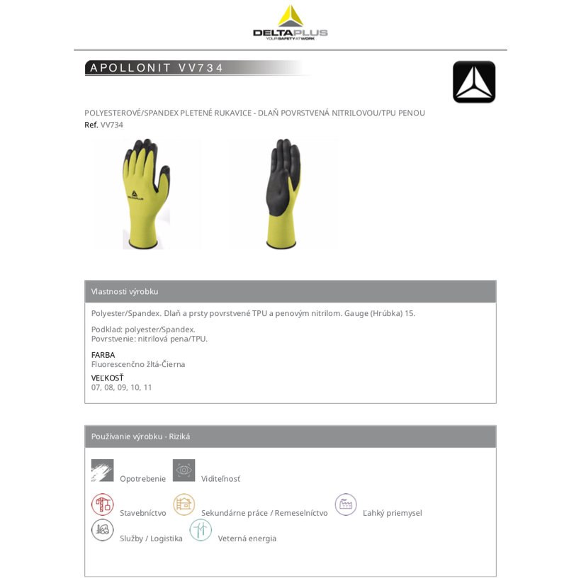 Munkakesztyű VV734 07