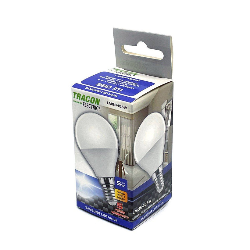 LED izzó gömb E27 7W - meleg - chippel