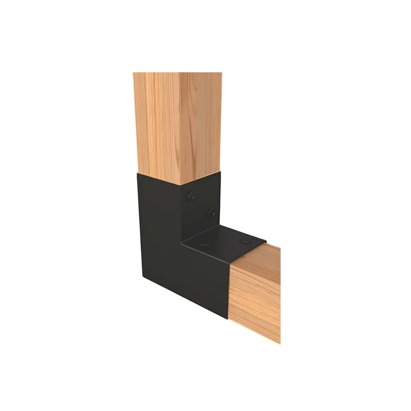 Négyzet alakú gerenda csatlakozó GPL 90 fekete 92x183,5x185 mm