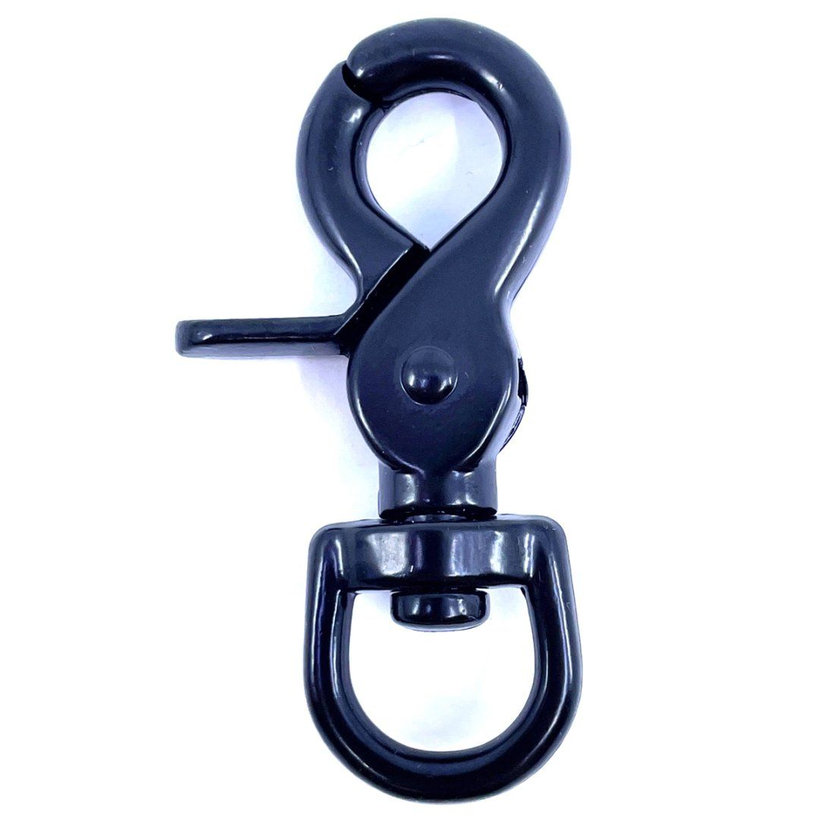 Karabiner nyíló fekete 45x10mm