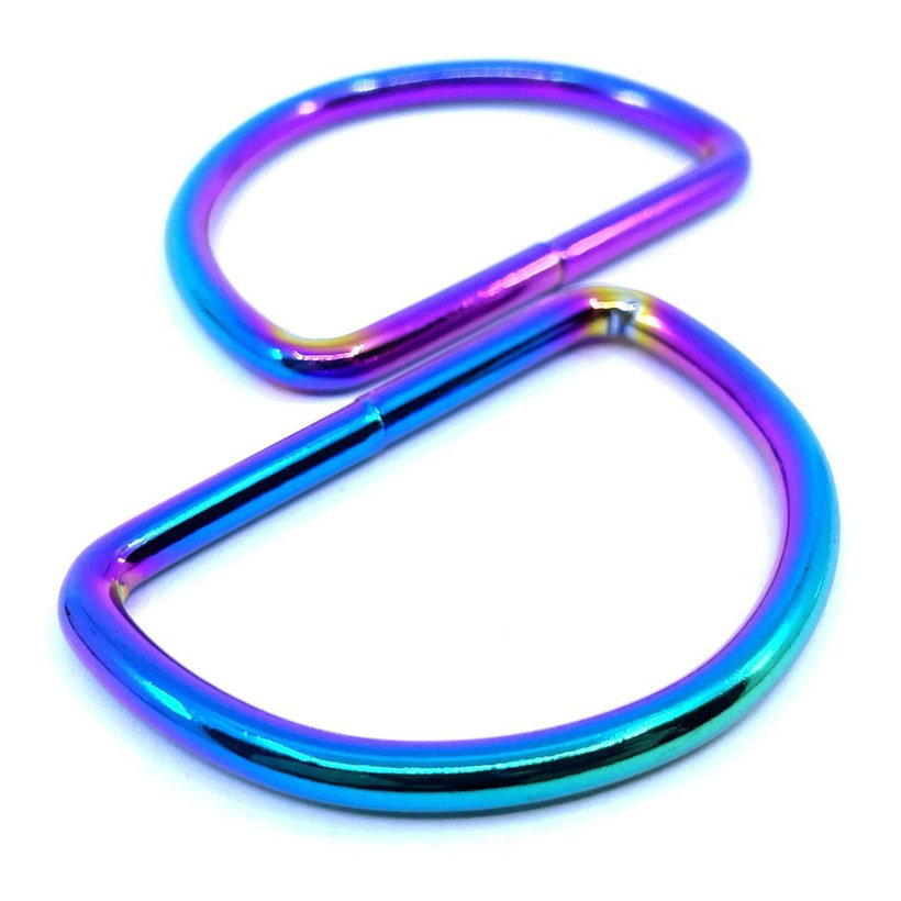 Hegesztett gyűrű D-alakú szivárványos 4x26mm