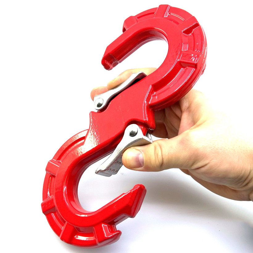 S-kampó biztonsági zárral offroad-hoz piros