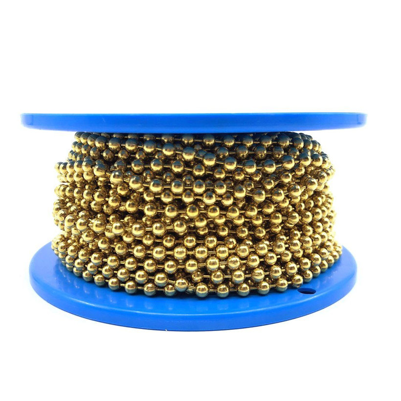 Golyós lánc sárga cink 2,4mm