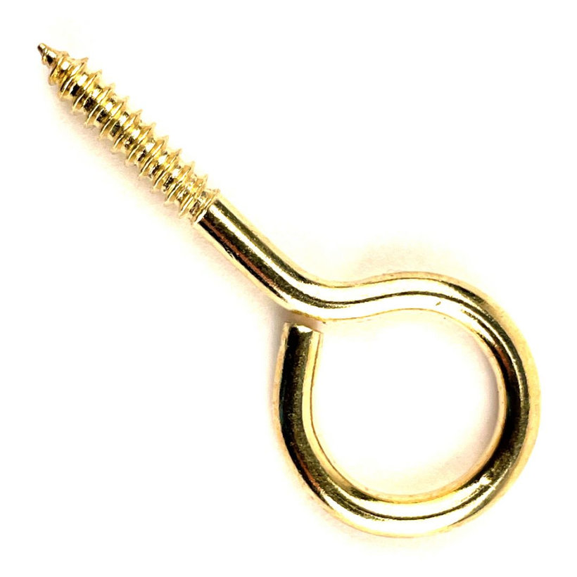 Csavaros szem sárgaréz 16x8mm