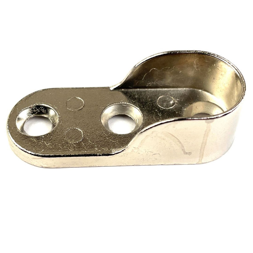 Szekrényrúd tartó nikkelezett 15x32mm