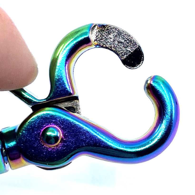 Karabiner nyíló szivárványos 59x20mm