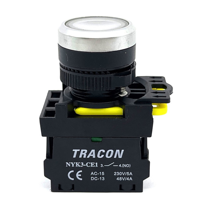 Gombkapcsoló háttérvilágítással fehér