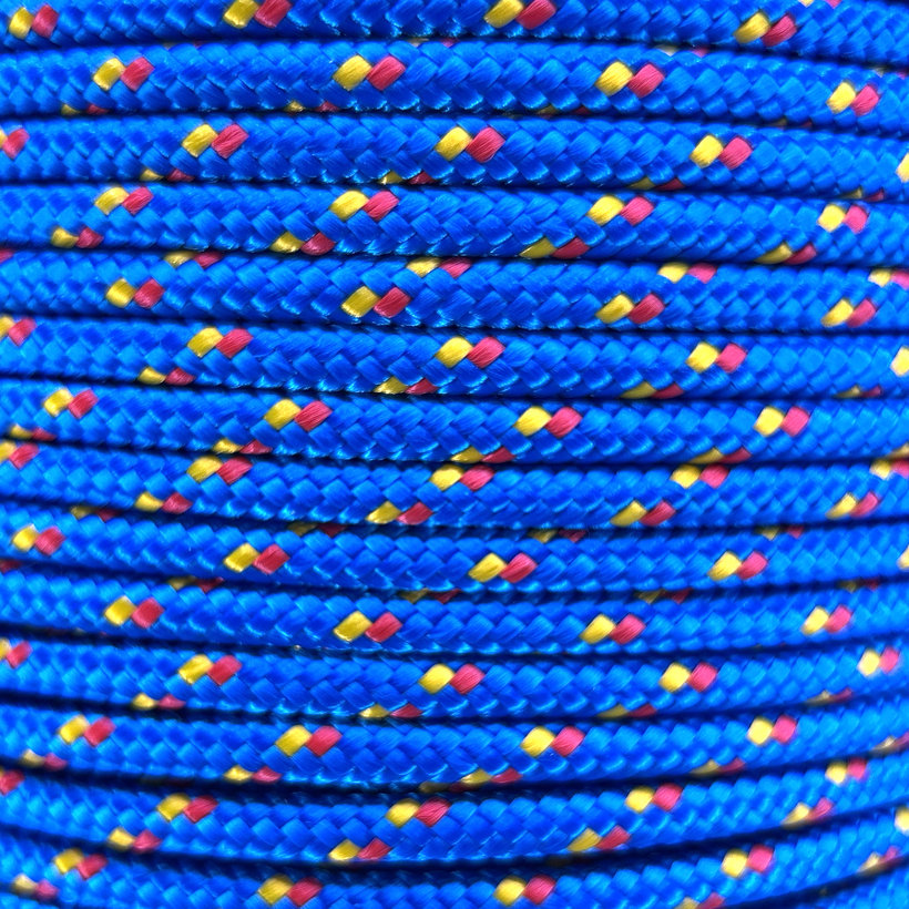 PPV színes kötél fonott maggal fekete jelzőfényekkel 16pr 14mm