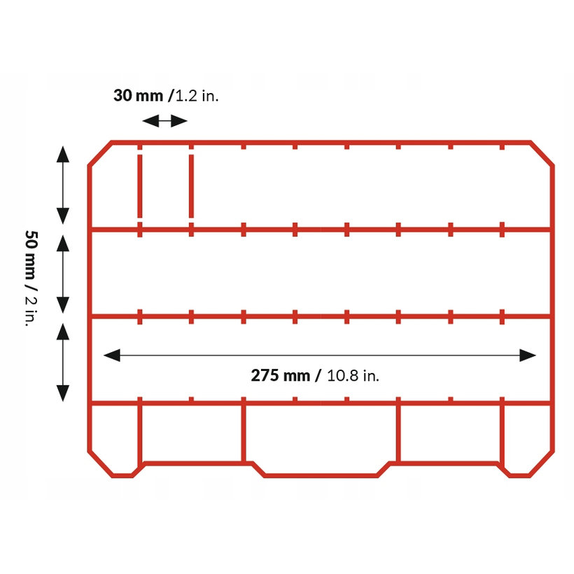 4 darabos Compact SET 1 B fekete rendszerező készlet