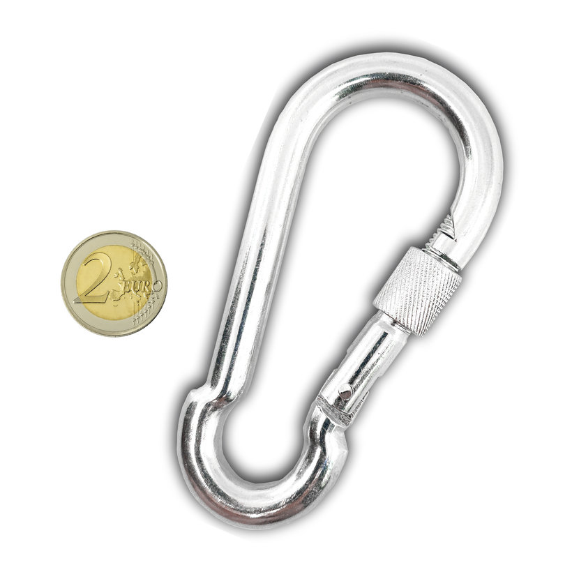 Karabiner rögzítőanyával horganyzott 11mm