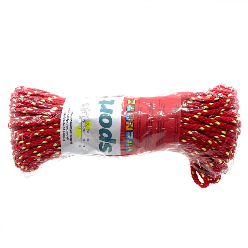 Polipropilén zsinór kötött mag nélkül színes 20m 4mm