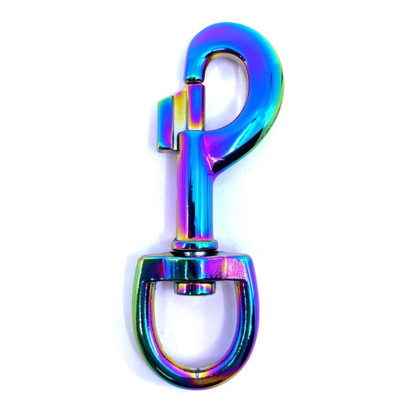 Forgó karabiner szivárványos 46x10mm