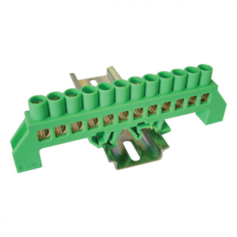 Szigetelt földelősín PE, zöld 12P