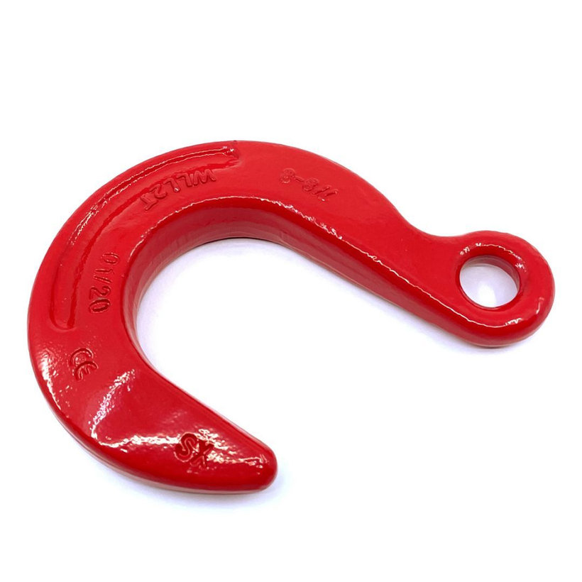 Öntödei kampó szemmel 80 o. piros 8mm