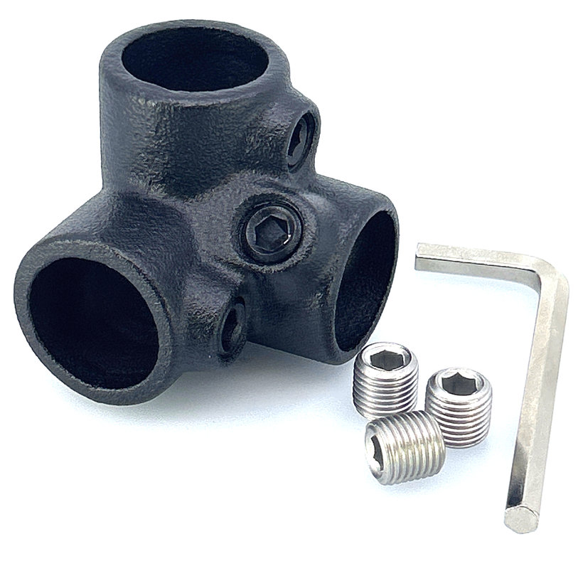 Kötőelem háromágú 27 mm - fekete