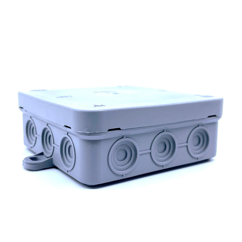 Rugalmas kötődoboz, falon kivüli, szürke 85x85x37mm