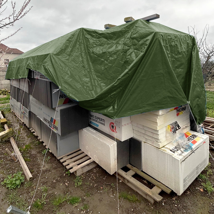 Takaróponyva 5x8m sötétzöld 65g/m²