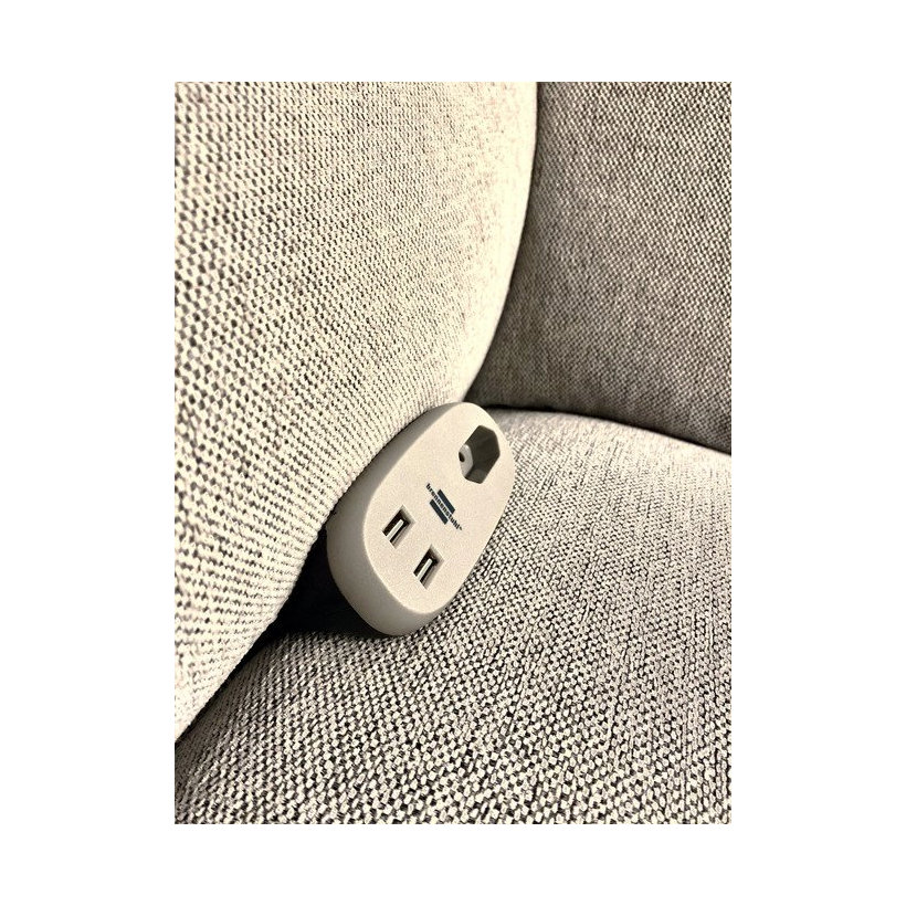 Asztali aljzat 1-utas, lapos 3m