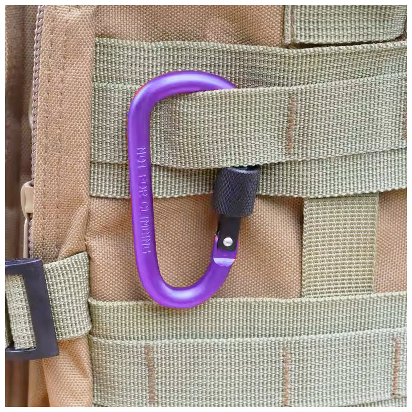 Alumínium karabiner biztosítékkal - narancs