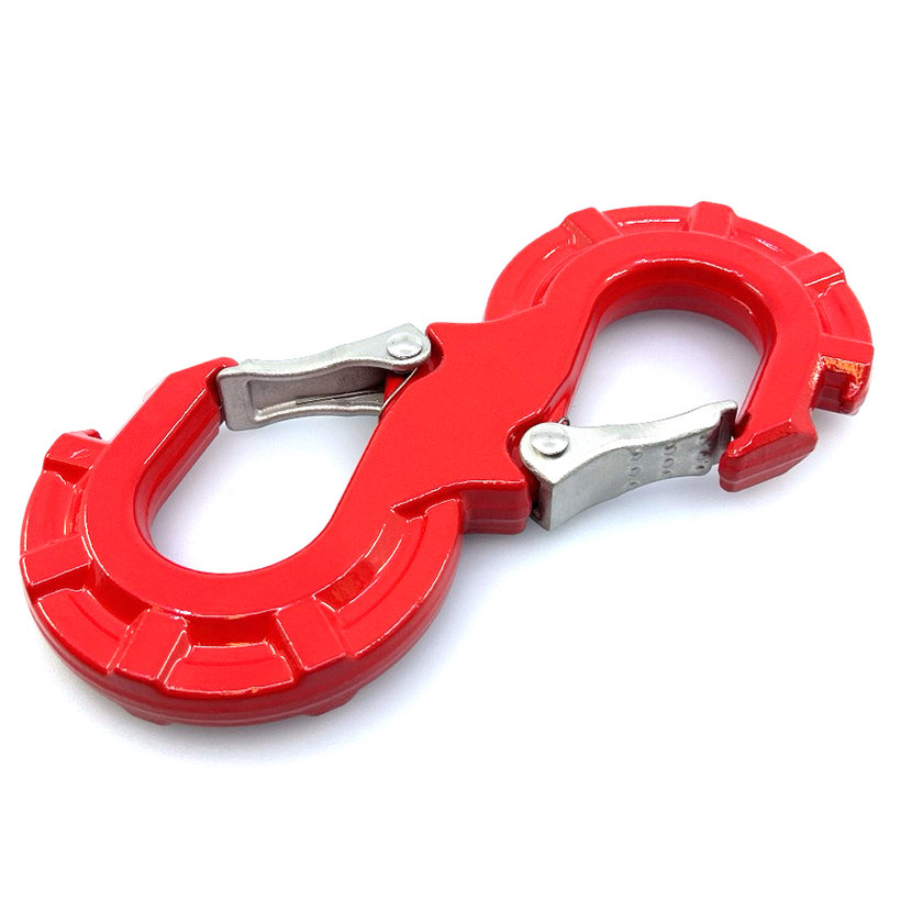 S-kampó biztonsági zárral offroad-hoz piros