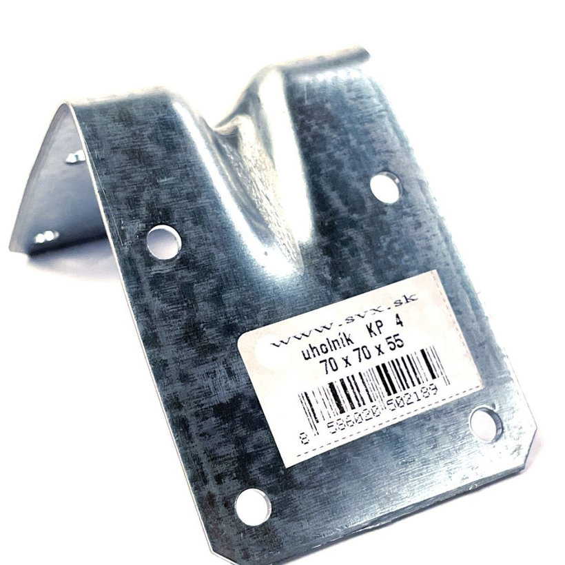 Erősített sarokösszekötő lemez formázással KP 90x90x65mm