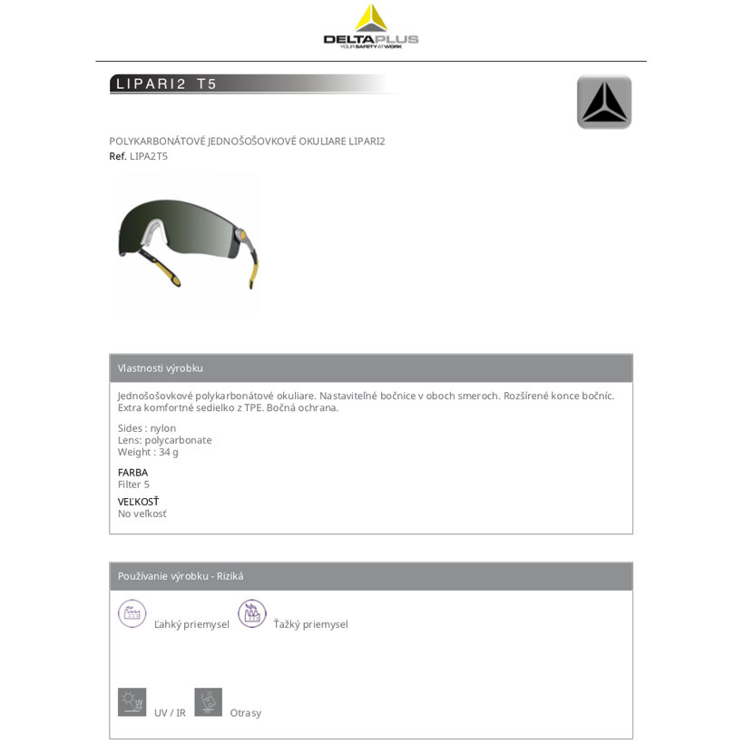 LIPARI2 T5 hegesztőszemüveg