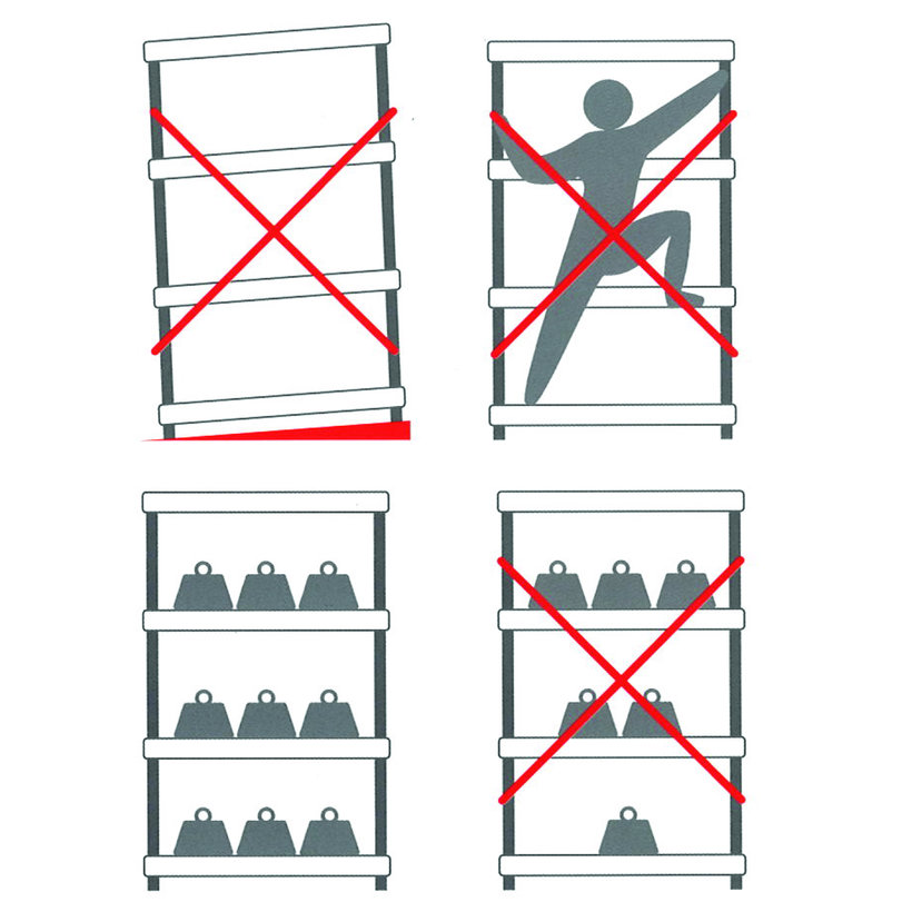Műanyag polc 60×30x92,6cm – 4 polccal