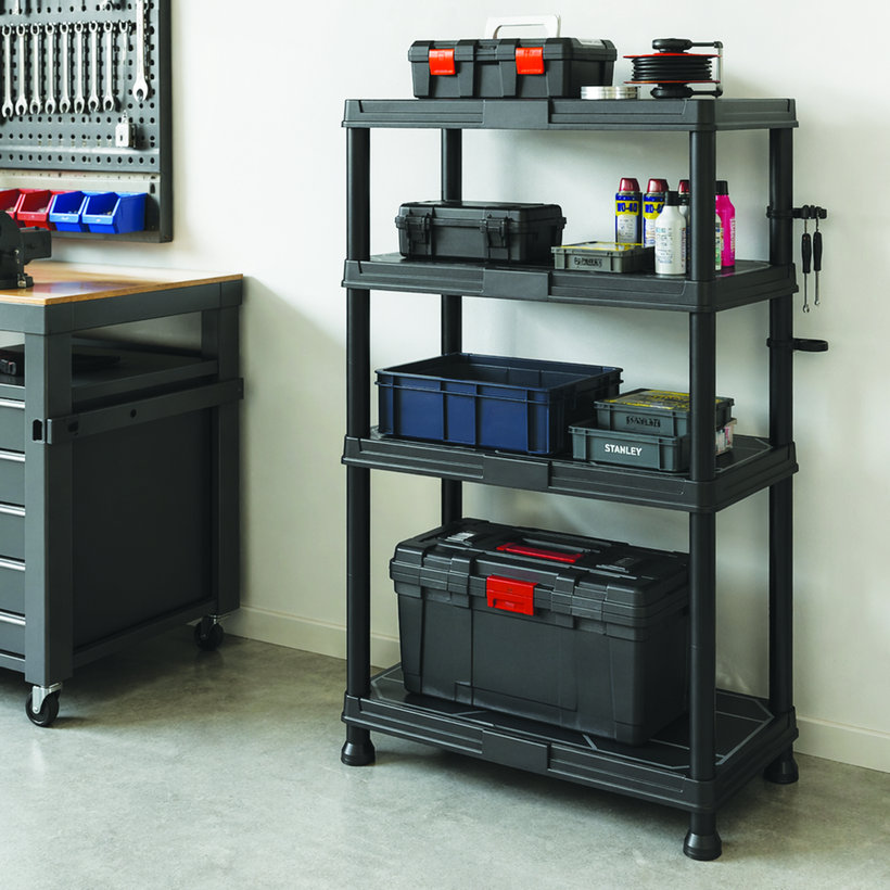 Műanyag polc 60×30x92,6cm – 4 polccal