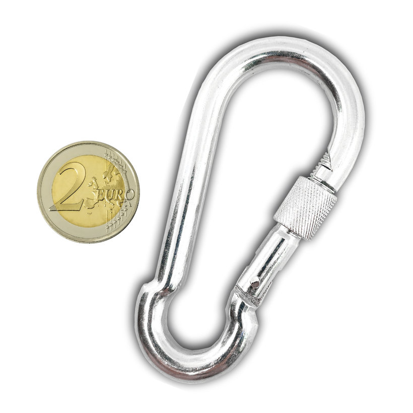 Karabiner rögzítőanyával horganyzott 9mm