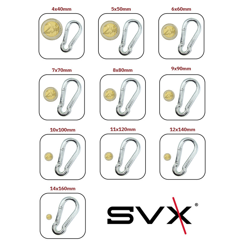 Tűzoltó karabiner zn DIN 5299C 4mm