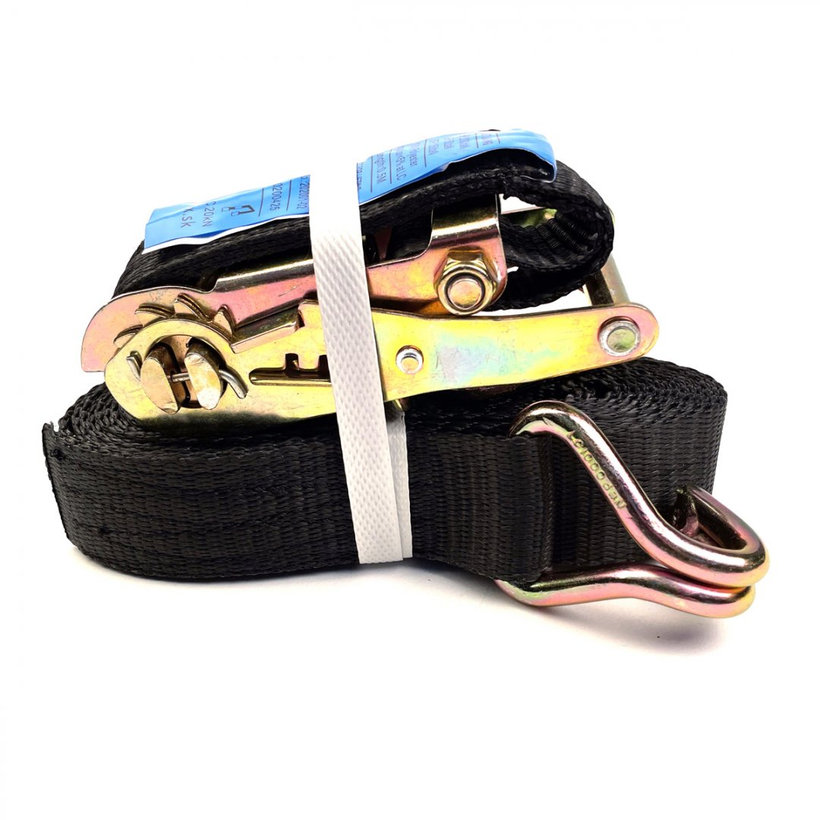 Racsnis rögzítő heveder fekete 1T-8M