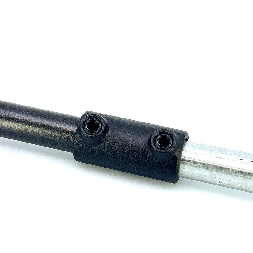 Cső alakú csatlakozó 27 mm - fekete