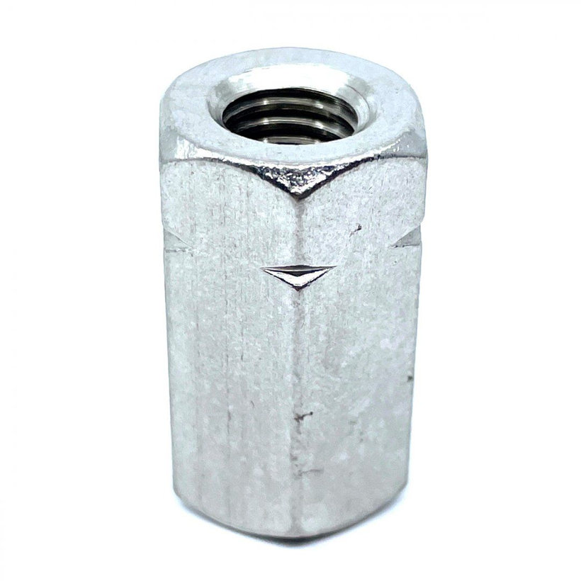 Hosszabbított anya DIN 6334 rozsdamentes acél A2 M5x15