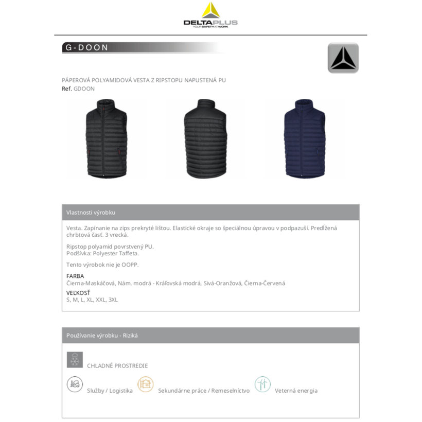 Pehely mellény G-DOON szürke-narancssárga L