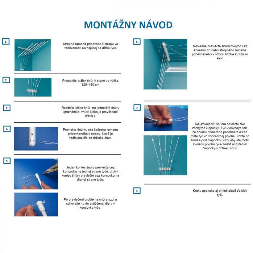 Mennyezeti szárító 7rud-1,9m