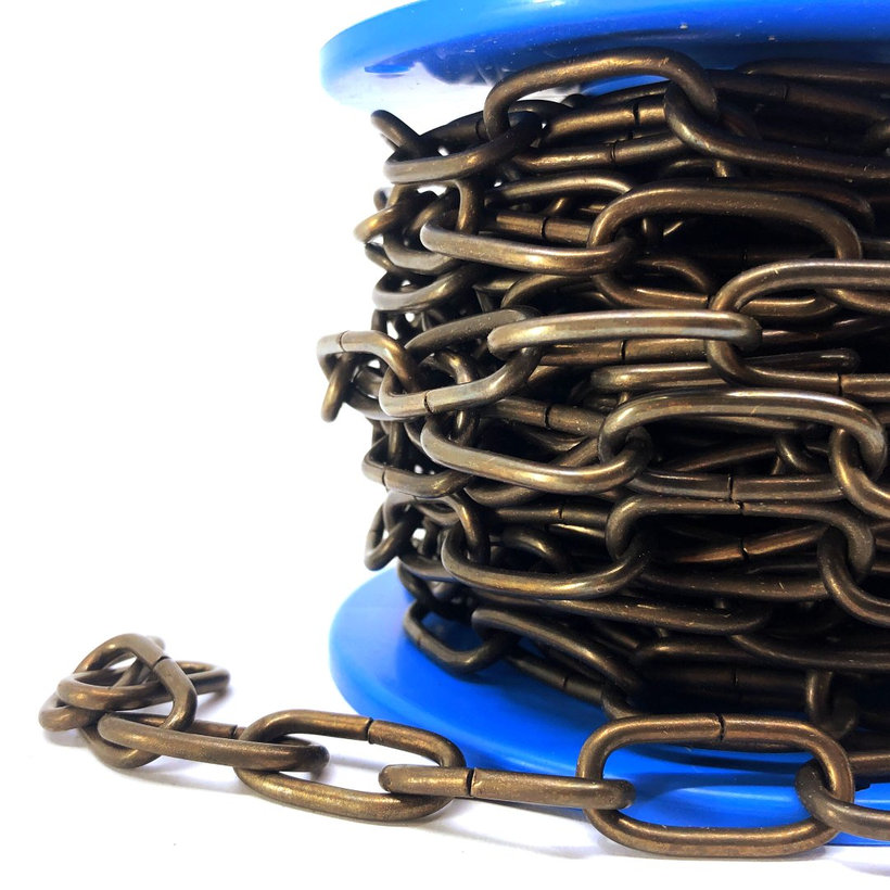 Dekoratív lánc/csiszolt sárgaréz 2,3mm