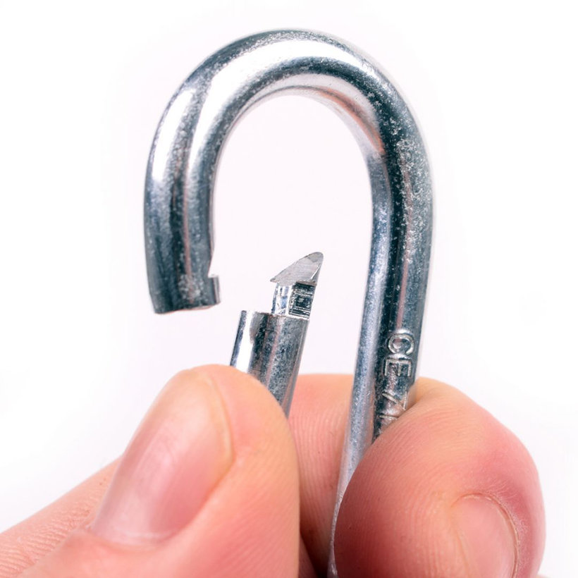 Tűzoltó karabiner horganyzott DIN 5299C 11mm