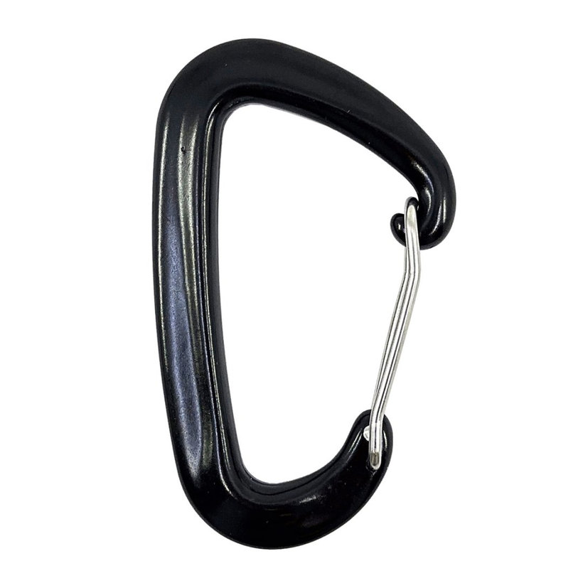 Karabiner alumínium - fekete 81mm