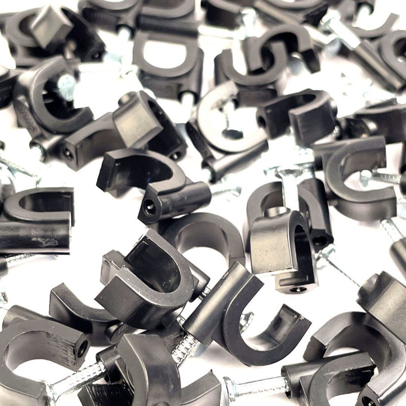 Kábelbilincs ovális fekete 12mm