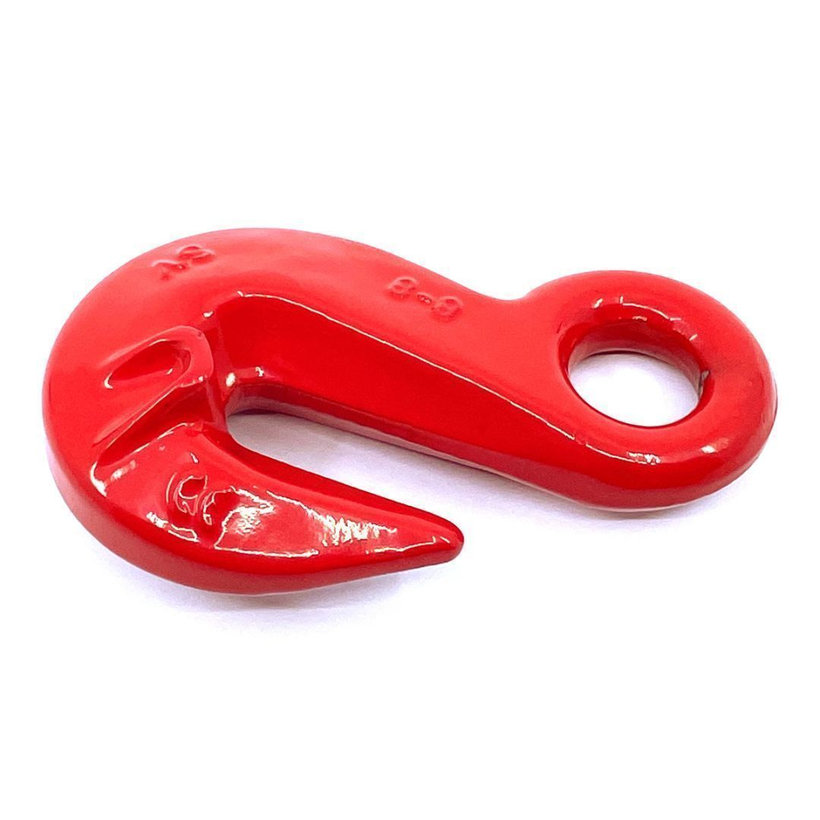 Rövidítő kampó SOX szemmel 80 o. piros 20mm