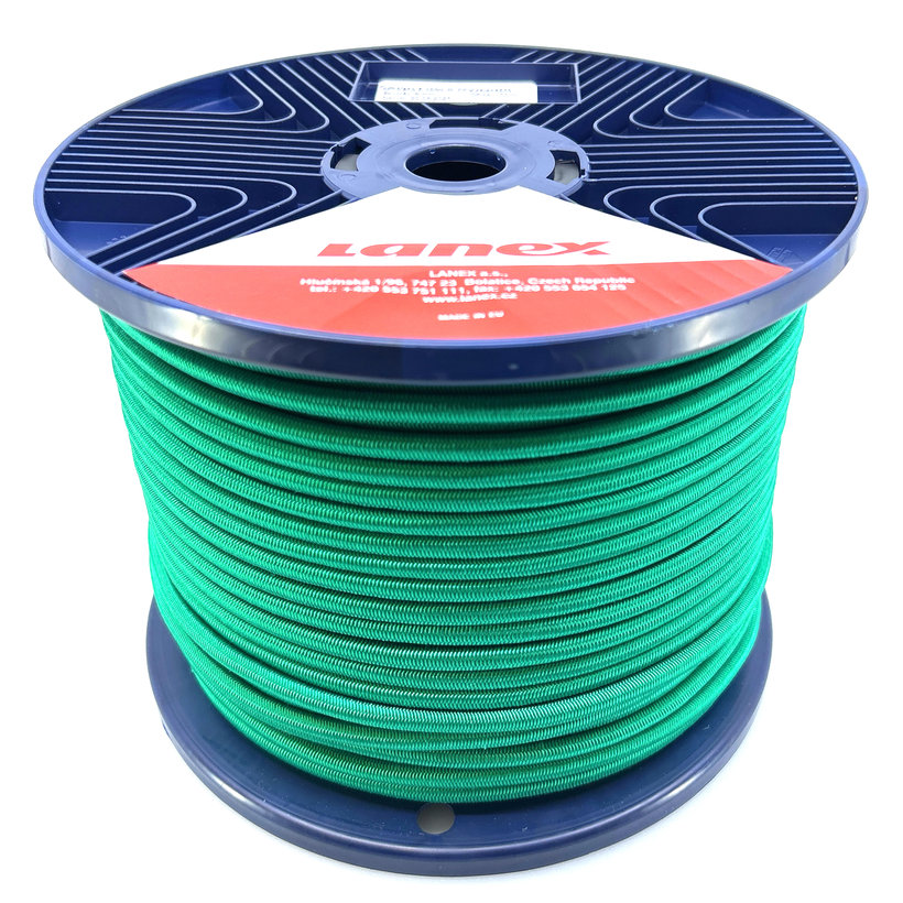 Gumikötél gumi maggal zöld PP 6mm