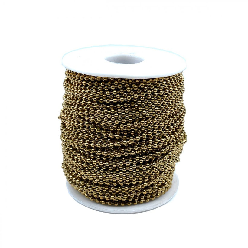 Golyós lánc sárga cink 3,2mm