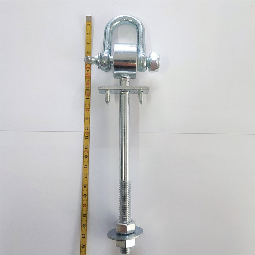 Hintakampó D kengyellel zn M12x155mm